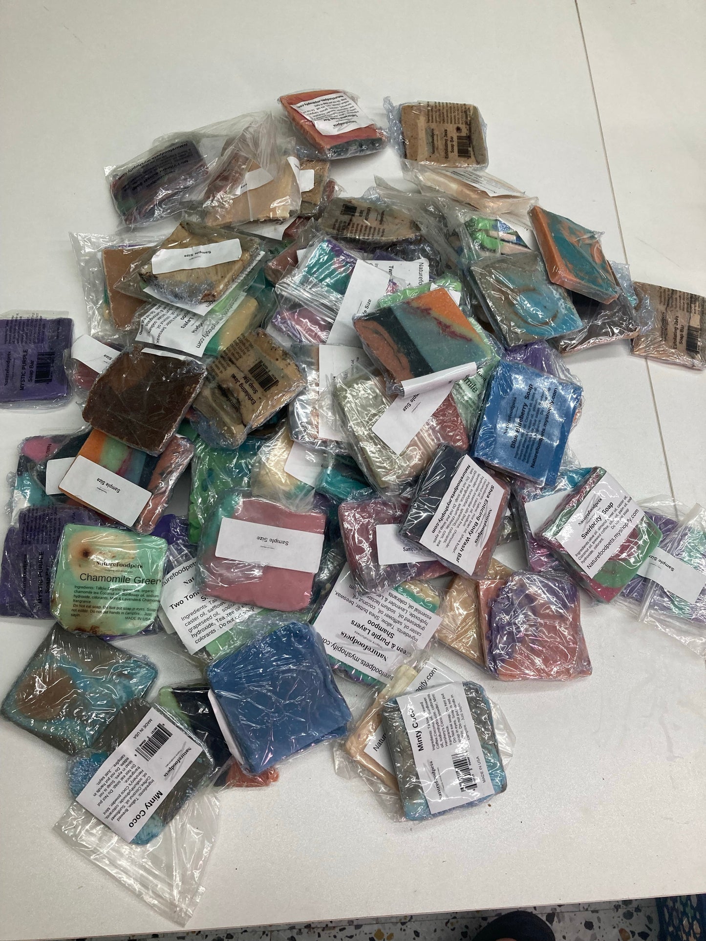 One pound Random Slices of Soap samples in a Box