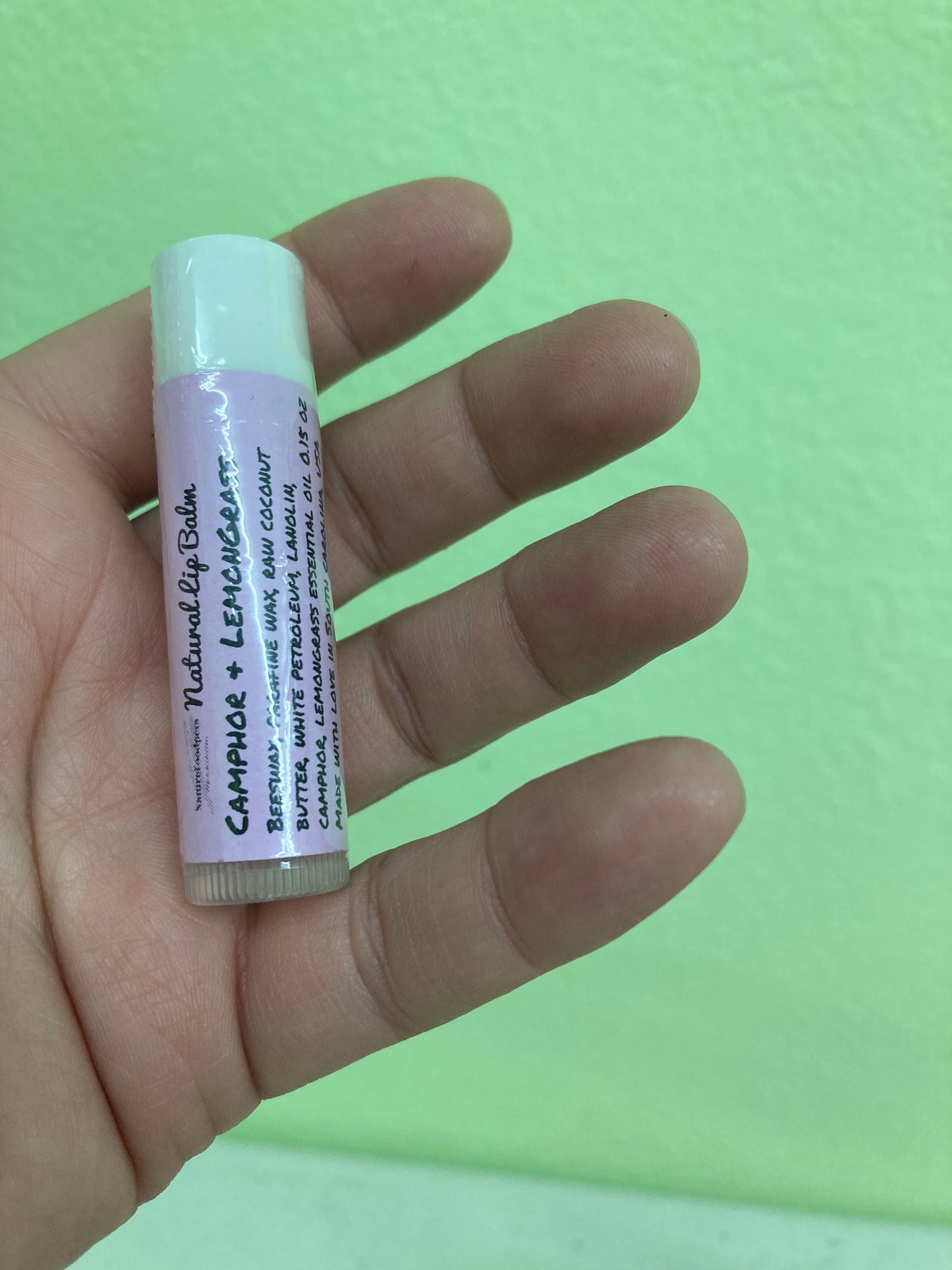 Single Camphor & Lemongrass Natural Lip Balm