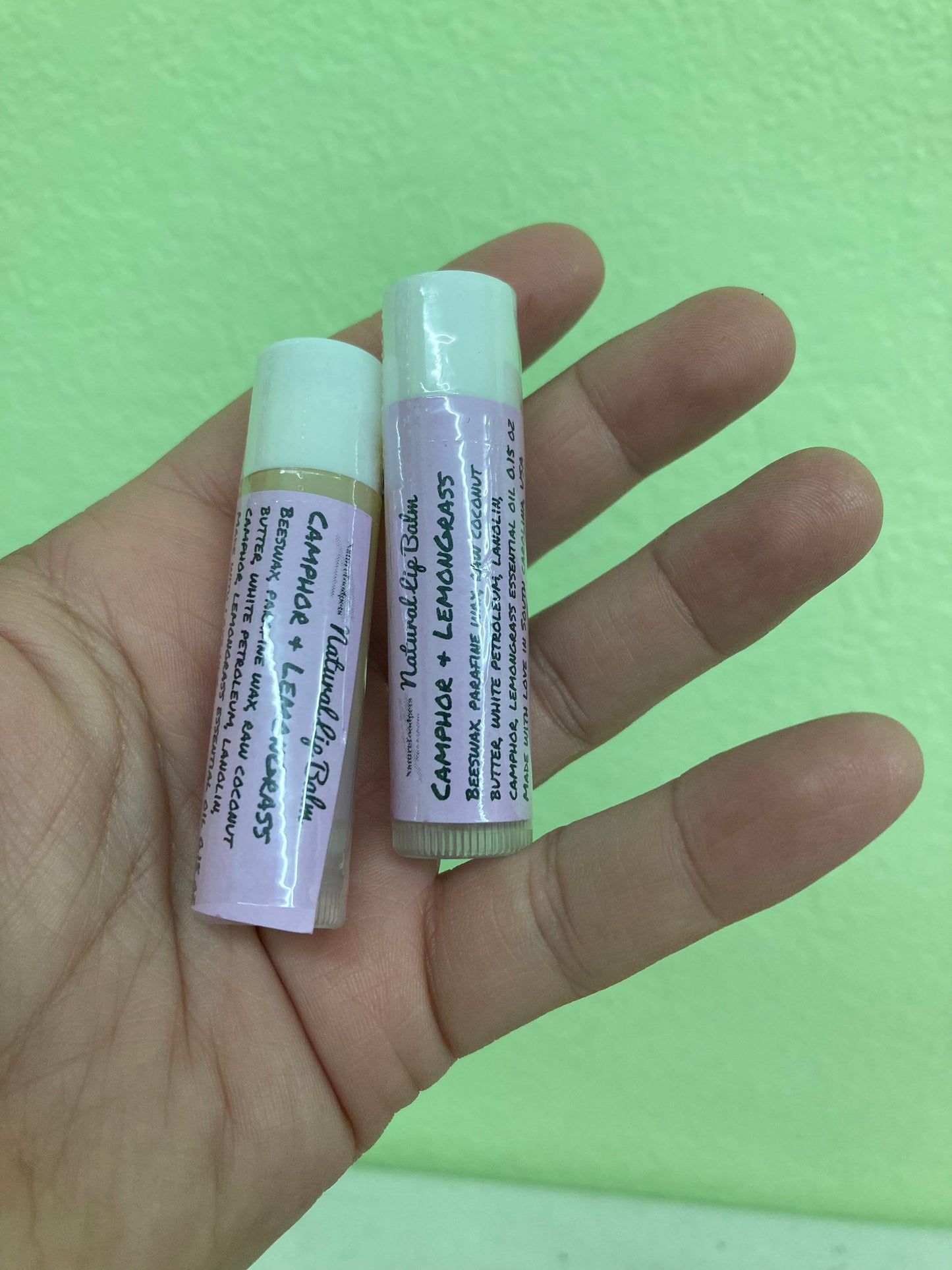 Single Camphor & Lemongrass Natural Lip Balm