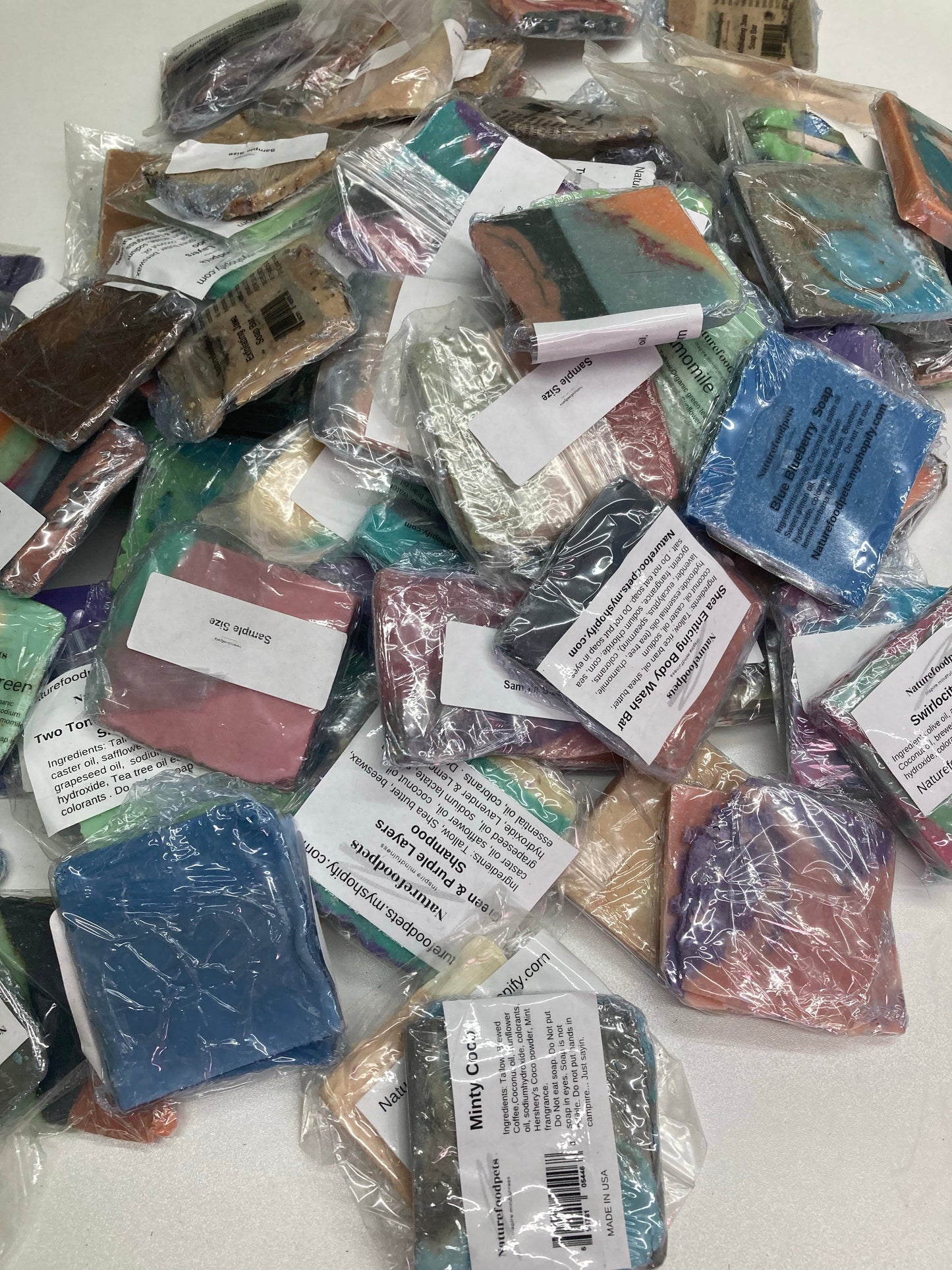 One pound Random Slices of Soap samples in a Box