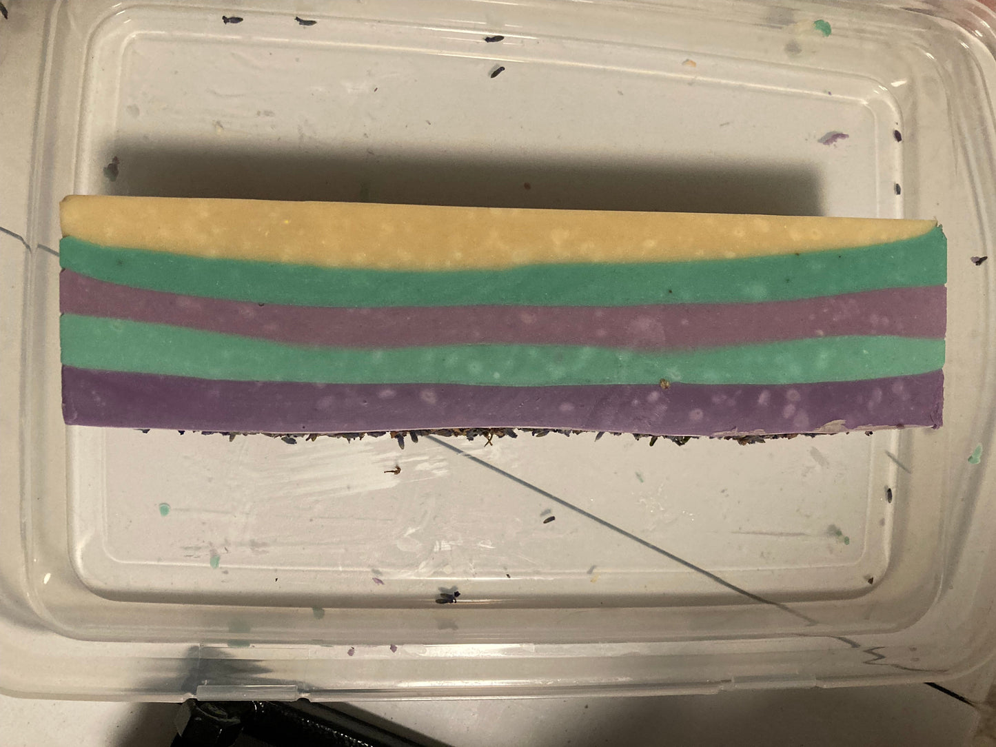 Green an Purple layers shampoo