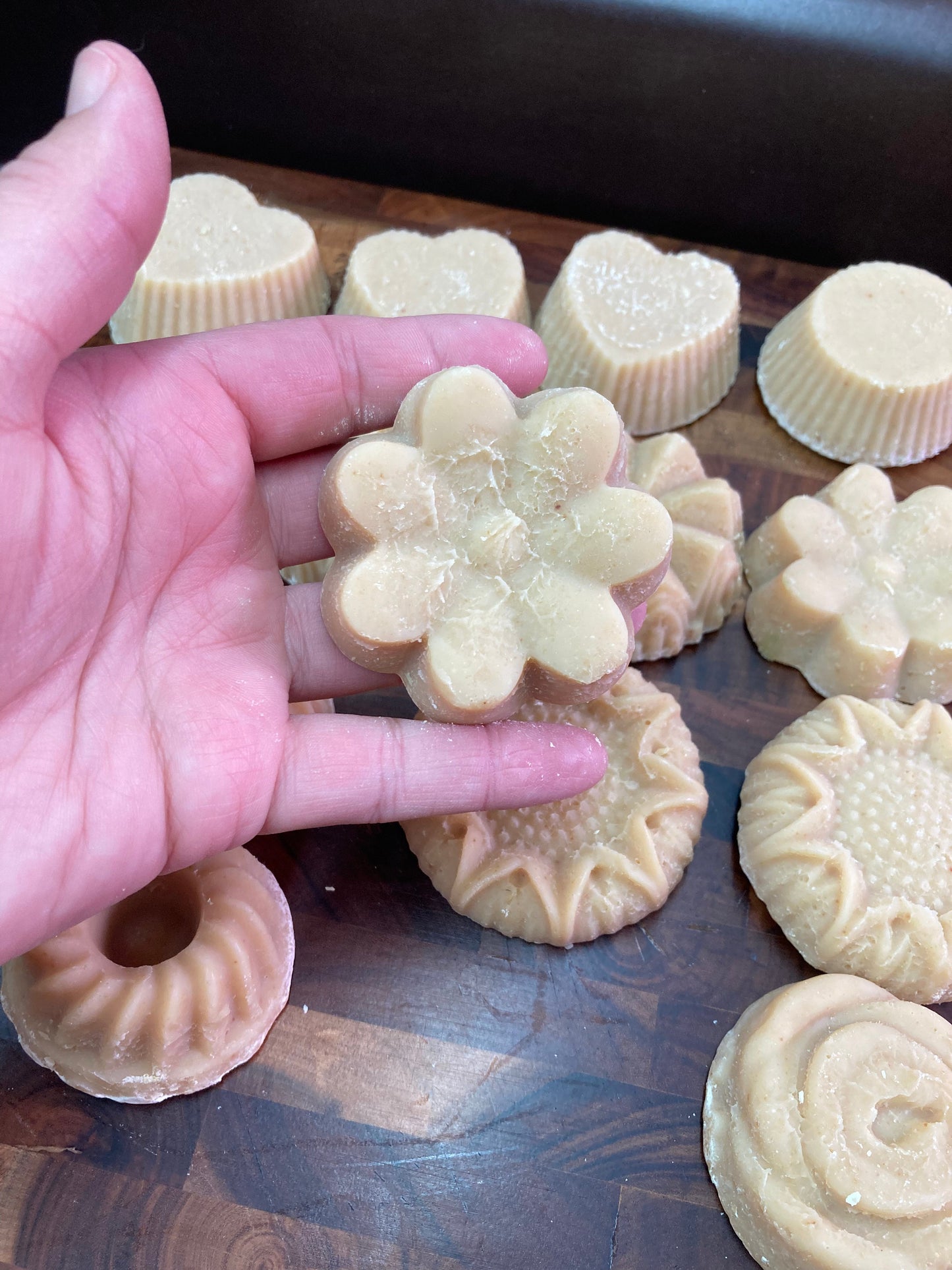Dessert Tray  Green & Tan Peppermint Soap